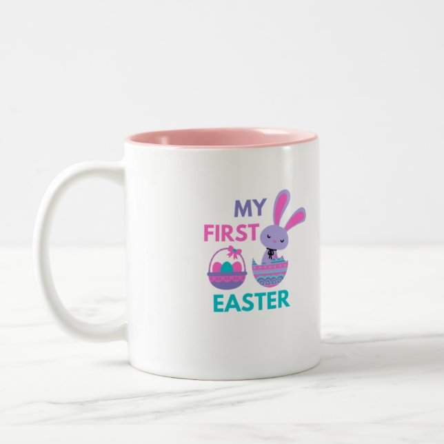 Babys Erste Ostern Kaninchenaffee Tasse (Links)