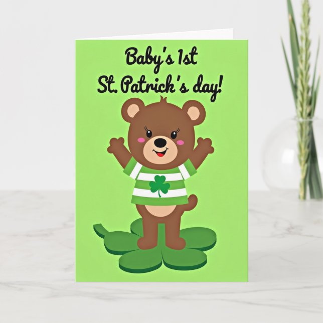 Babys erste St. Patricks Day Karte (Vorderseite)