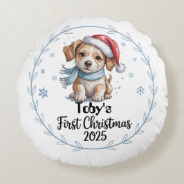 Babys Erste Weihnachten 2025 Runde Kissen - bestel