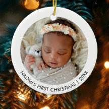 Baby's erste Weihnachten doppelseitige Custom 2 Fo