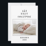Babys erste Weihnachten elegant gezeichnet Baum-Fo<br><div class="desc">1 Foto Babys erste Weihnachtszeit handgezeichnete Baum elegante Design</div>
