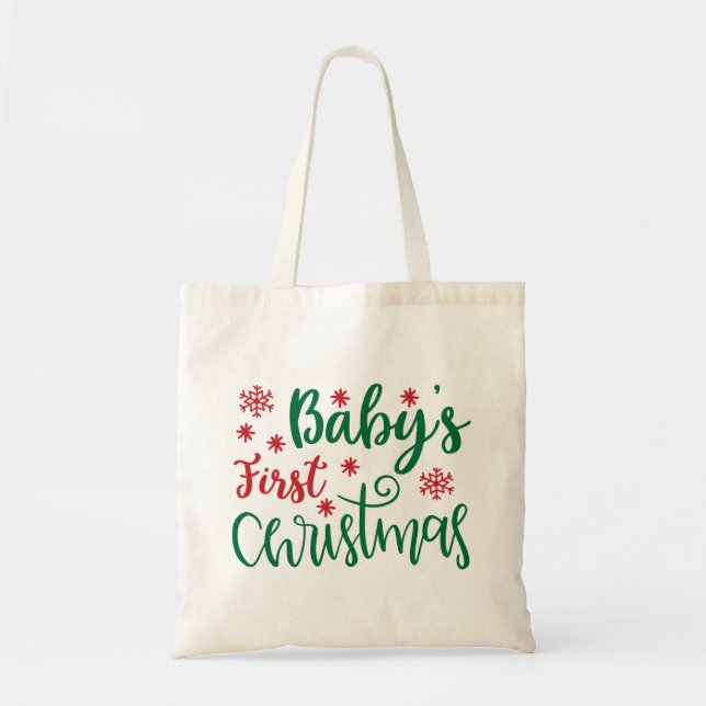 Babys erste Weihnachten Tragetasche (Vorne)