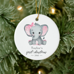 Babys erste Weihnachtselementarkalligrafie Keramik Ornament