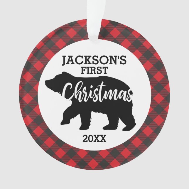 Babys Erste Weihnachtsfeier Keramik Ornament (Vorderseite)