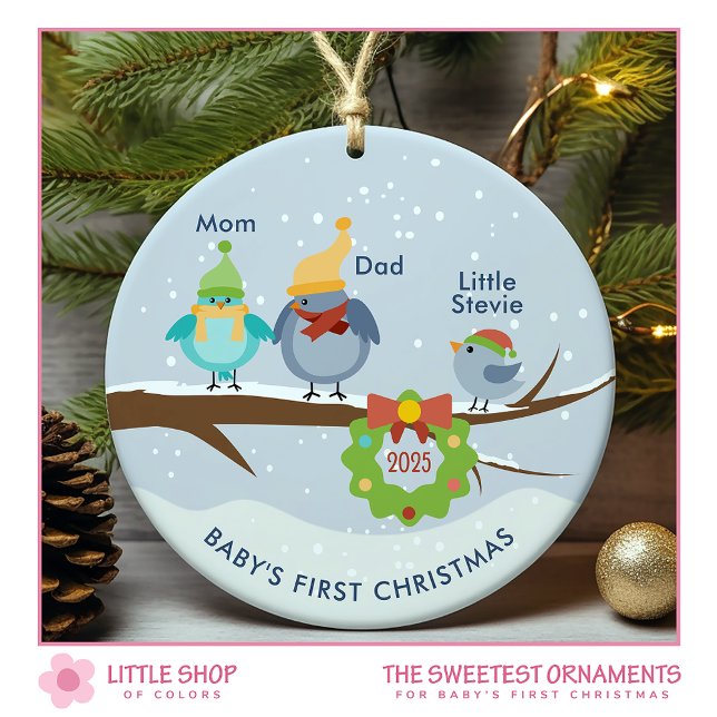 Babys Erste Weihnachtsfeier Maßgeschneidertes Foto Keramik Ornament (Von Creator hochgeladen)