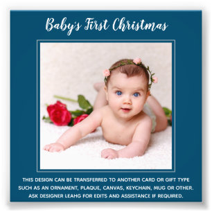 Babys Erste Weihnachtsfoto-Vorlage - Eigene Gestal Fotodruck