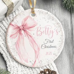Babys erste Weihnachtsschmuck Bow Coquette