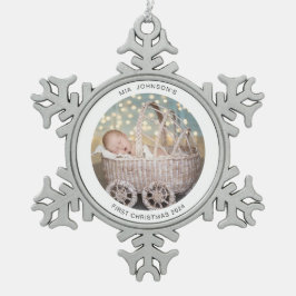Babys Erste Weihnachtsschneeflocke Zinndekoration Schneeflocken Zinn-Ornament