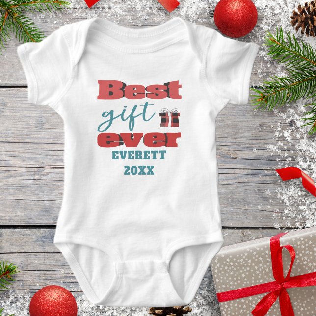Babys Erste Weihnachtszeit Individuelle Name Baby Strampler (Baby's First Christmas - Cute Best Gift Ever Body Suit for babies. )
