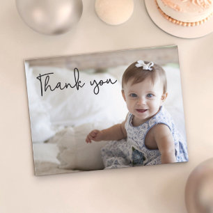 Babys erster Geburtstag Danke Foto Postkarte