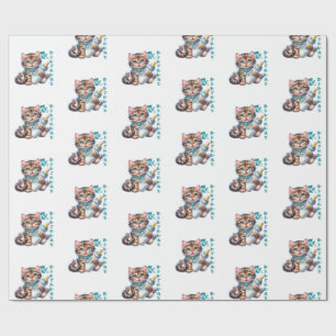 Babys erster Geburtstag. Geschenkpapier