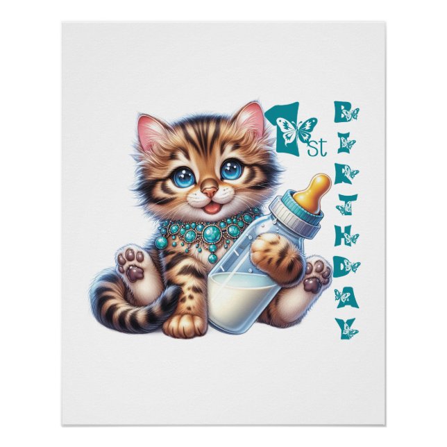 Babys erster Geburtstag. Poster (Vorderseite)