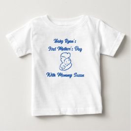 BABYS ERSTER MUTTERTAG MIT MAMA SILHOUETTE BABY T-SHIRT