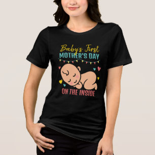 Baby's erster Muttertag Süßes T-Shirt Tri-Blend Shirt