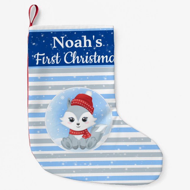 Babys Erster Weihnachtsweihnachtsfest Strumpf Kleiner Weihnachtsstrumpf (Vorderseite)