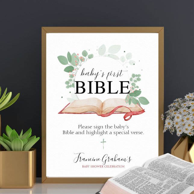 Baby's erstes Bible Baby Duschzeichen Poster (Von Creator hochgeladen)