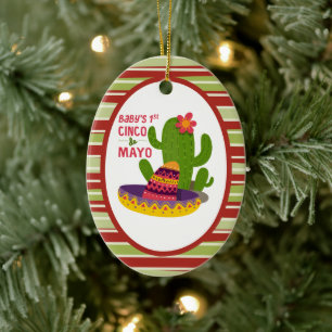 Baby's erstes Cinco de Mayo Keramik Ornament