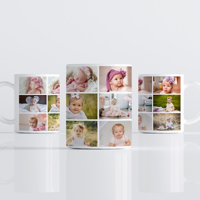 Baby's erstes Jahr 12 Monate Foto-Kaffeetasse Kaffeetasse (Von Creator hochgeladen)