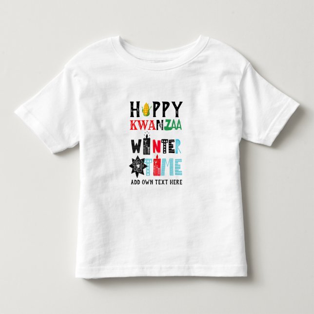 Babys erstes KWANZA-Hemd Name hinzufügen Kleinkind T-shirt (Vorderseite)