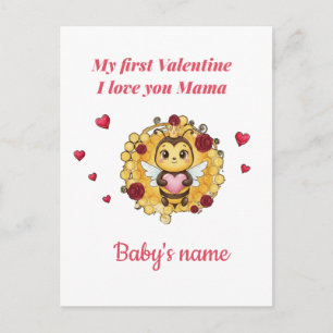 Baby's erstes Valentinsgeschenk Feiertagspostkarte