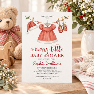 Baby's erstes Weihnachten Eine fröhliche kleine Ba Einladung