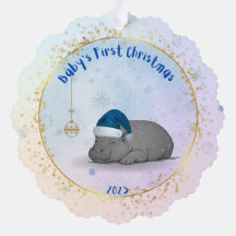 Baby's erstes Weihnachten - Papier-Ornament - Nilp