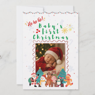 Baby's erstes Weihnachten personalisiert  Einladung