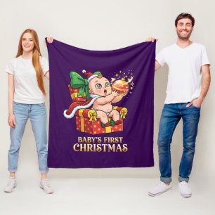 Baby's erstes Weihnachtsbaum-Ornament Fleecedecke
