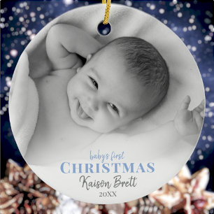 Babys Erstes Weihnachtsfest Keramik Foto Ornament