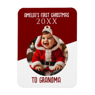 Baby's erstes Weihnachtsfoto-Ornament Andenken  Magnet