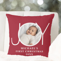 Baby's erstes Weihnachtsfoto Rot