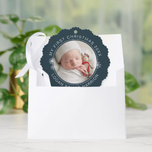 Baby's erstes Weihnachtsgedenken-Foto Ornament Karte