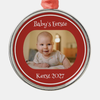 Baby's erstes Weihnachtsornament m/ Foto und Jahr