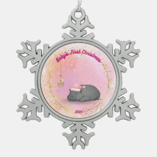 Baby's erstes Weihnachtsschneeflöckchen 2025 - Nil Schneeflocken Zinn-Ornament