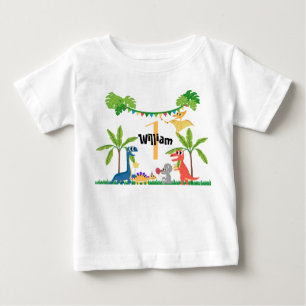Baby's First Birthday Dinosaur Baby T-shirt