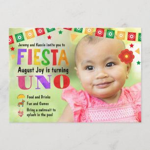 Baby's First Birthday Fiesta Party Einladung