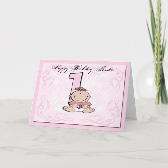 Baby's First Birthday Karte (Vorderseite)