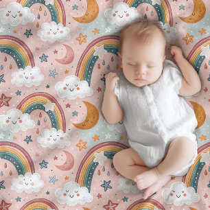 Baby's First Blanket Pastel Rainbows & Cuddles Fleecedecke