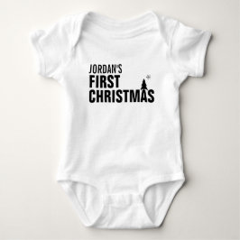 Baby's First Christmas Baby Jersey Bodysuit Strampler