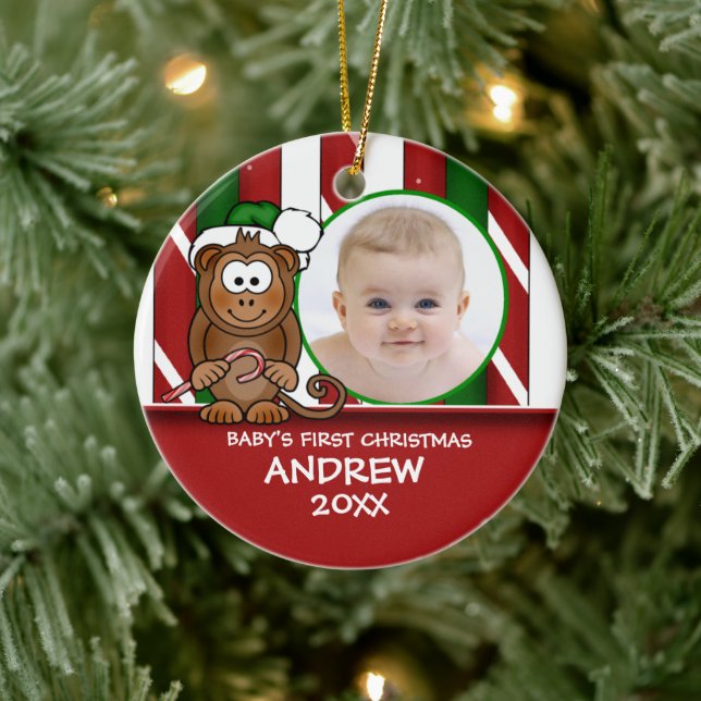 Baby's First Christmas Baby Monkey Ornament (Baum)