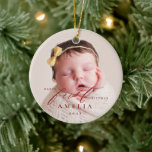 Babys First Christmas Baby Stats Keramik Ornament<br><div class="desc">Babys Erste Weihnachtsbabys</div>