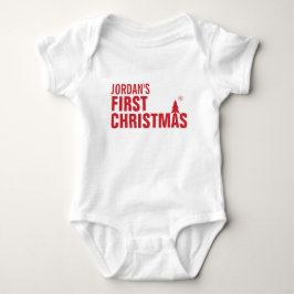 Baby's First Christmas Baby Tutu Bodysuit Red Strampler