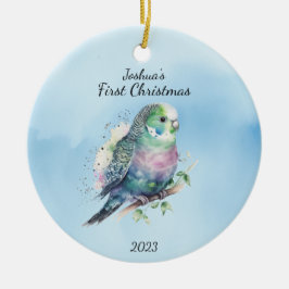 Baby's First Christmas Bird Personalisiert Keramik Ornament