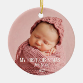 Baby's First Christmas Birth Stats Weihnachtsbaum Keramik Ornament