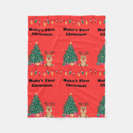 Baby's First Christmas Blanket Fleecedecke