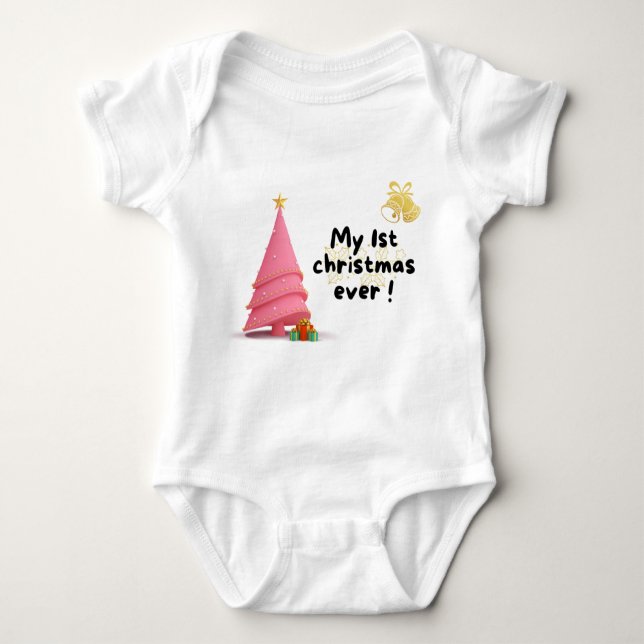 Baby's First Christmas Bodysuit Baby Strampler (Vorderseite)