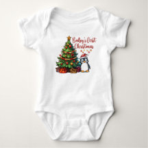 Baby's First Christmas Bodysuit | Niedlicher Pingu