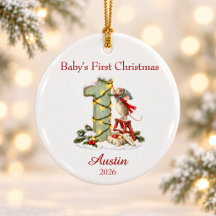 Baby's First Christmas Ceramic Ornament