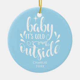 Baby's First Christmas Foto Baby Boy Blue Keramik Ornament