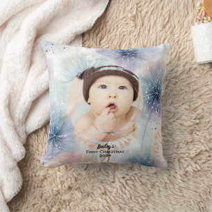 Baby's First Christmas Foto Dandelion, Kissen